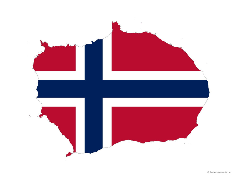 Vektor-Landkarte der Bouvetinsel (Flagge)