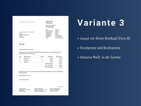 Rechnungsvorlage für Pages (Variante 3)