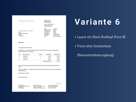 Rechnungsvorlage für Pages (Variante 6)