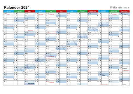 Jahreskalender 2024 im PDF-Format