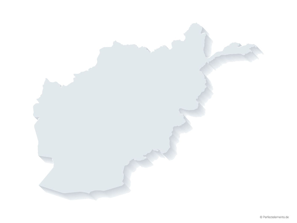 Vektor-Landkarte von Afghanistan (3D)