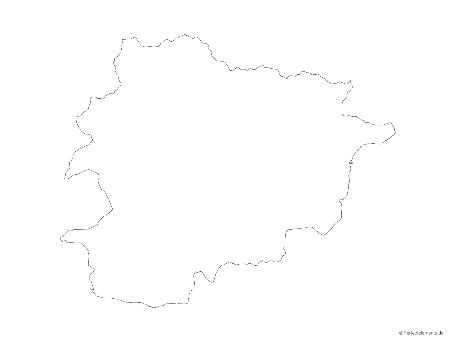 Vektor-Landkarte von Andorra (Outline)