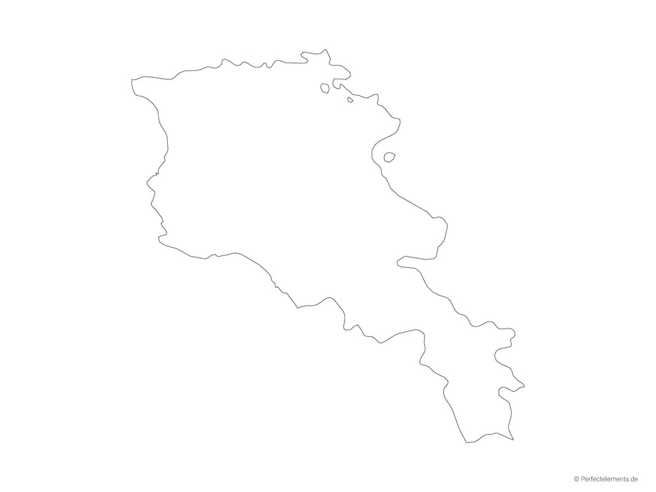 Vektor-Landkarte von Armenien (Outline)