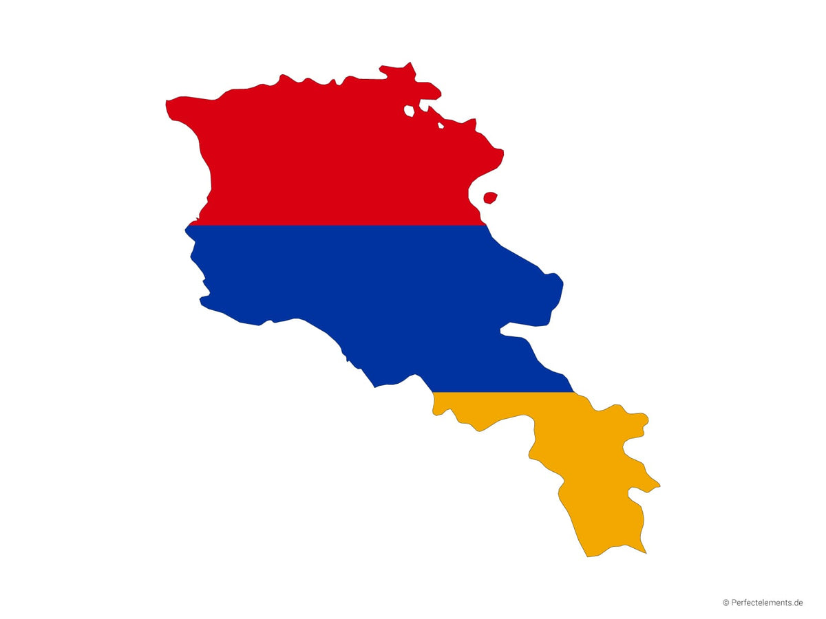 Vektor-Landkarte von Armenien (Flagge)