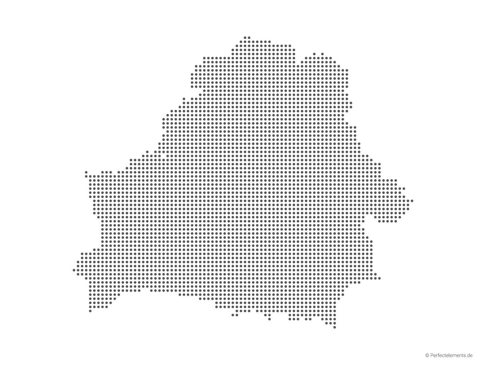 Vektor-Landkarte der Belarus (Punkte rund)