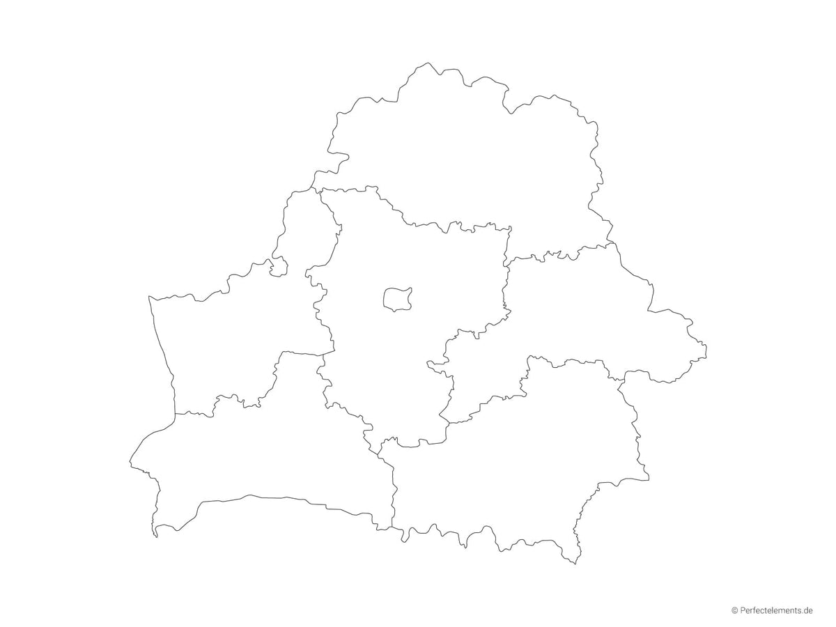 Vektor-Landkarte von Belarus (Outline mit Regionen)