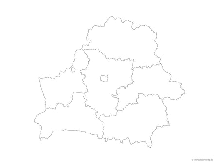 Vektor-Landkarte von Belarus (Outline mit Regionen)