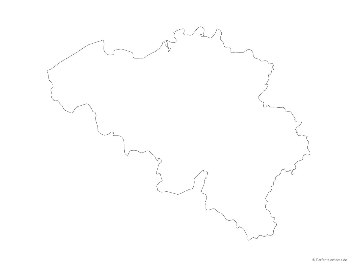 Vektor-Landkarte von Belgien (Outline)