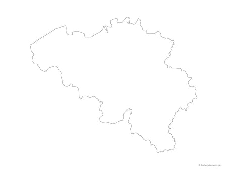 Vektor-Landkarte von Belgien (Outline)