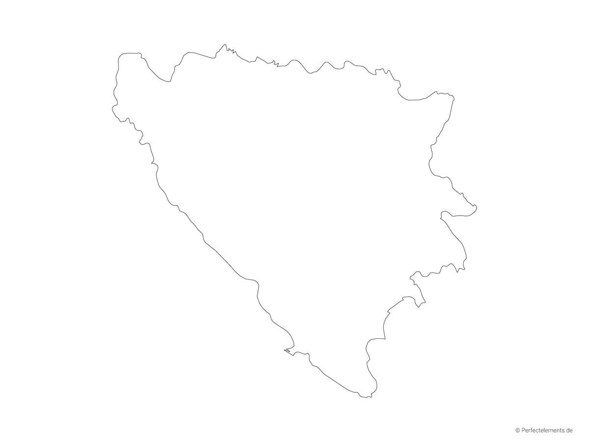 Vektor-Landkarte von Bosnien und Herzegowina (Outline)