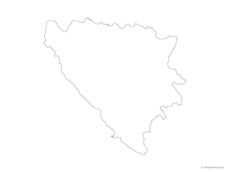 Vektor-Landkarte von Bosnien und Herzegowina (Outline)