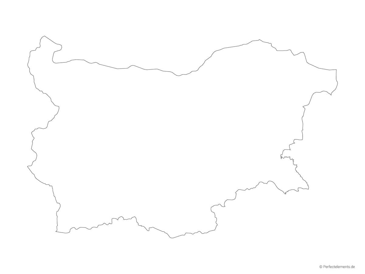 Vektor-Landkarte von Bulgarien (Outline)