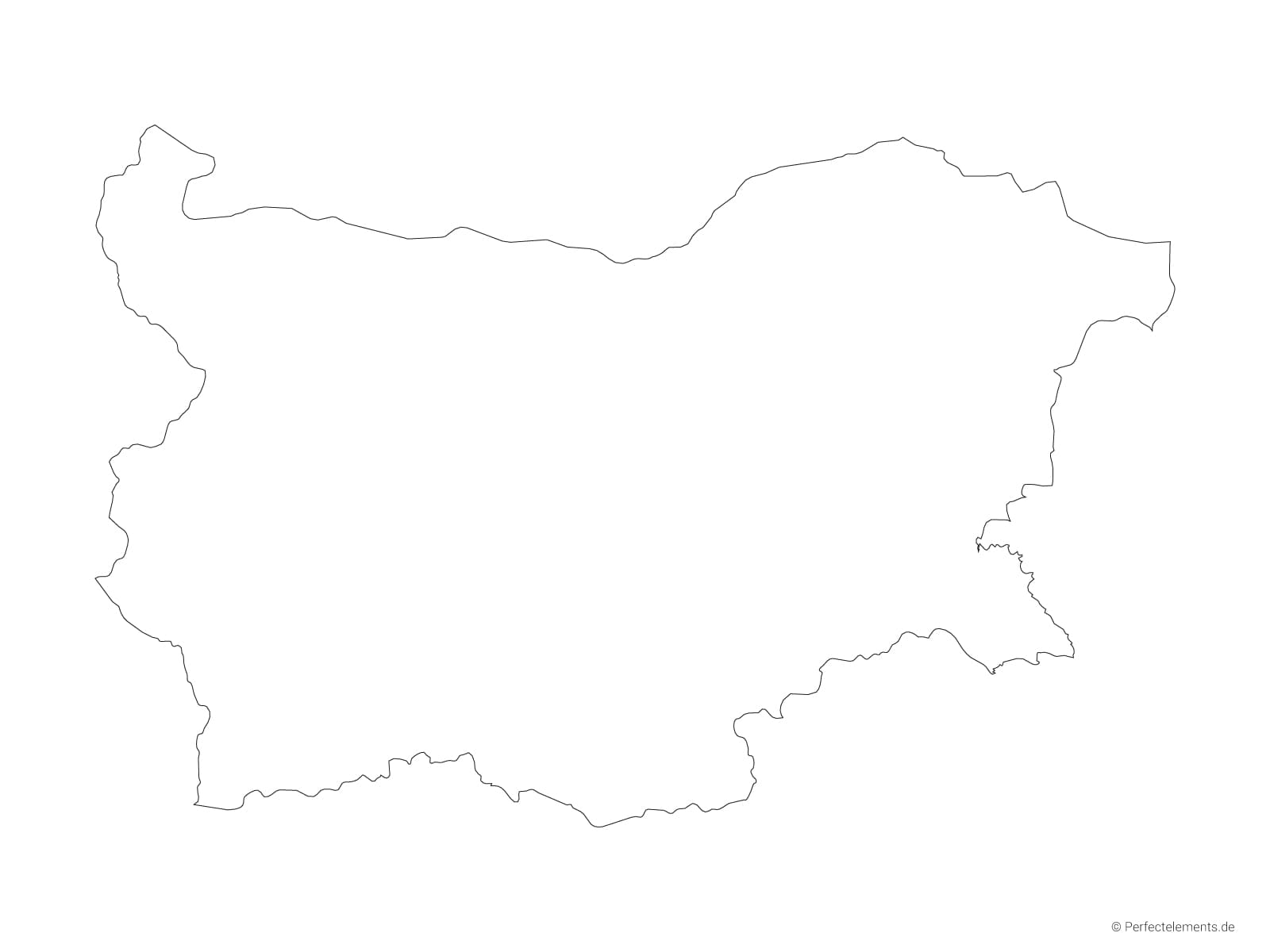 Vektor-Landkarte von Bulgarien (Outline)