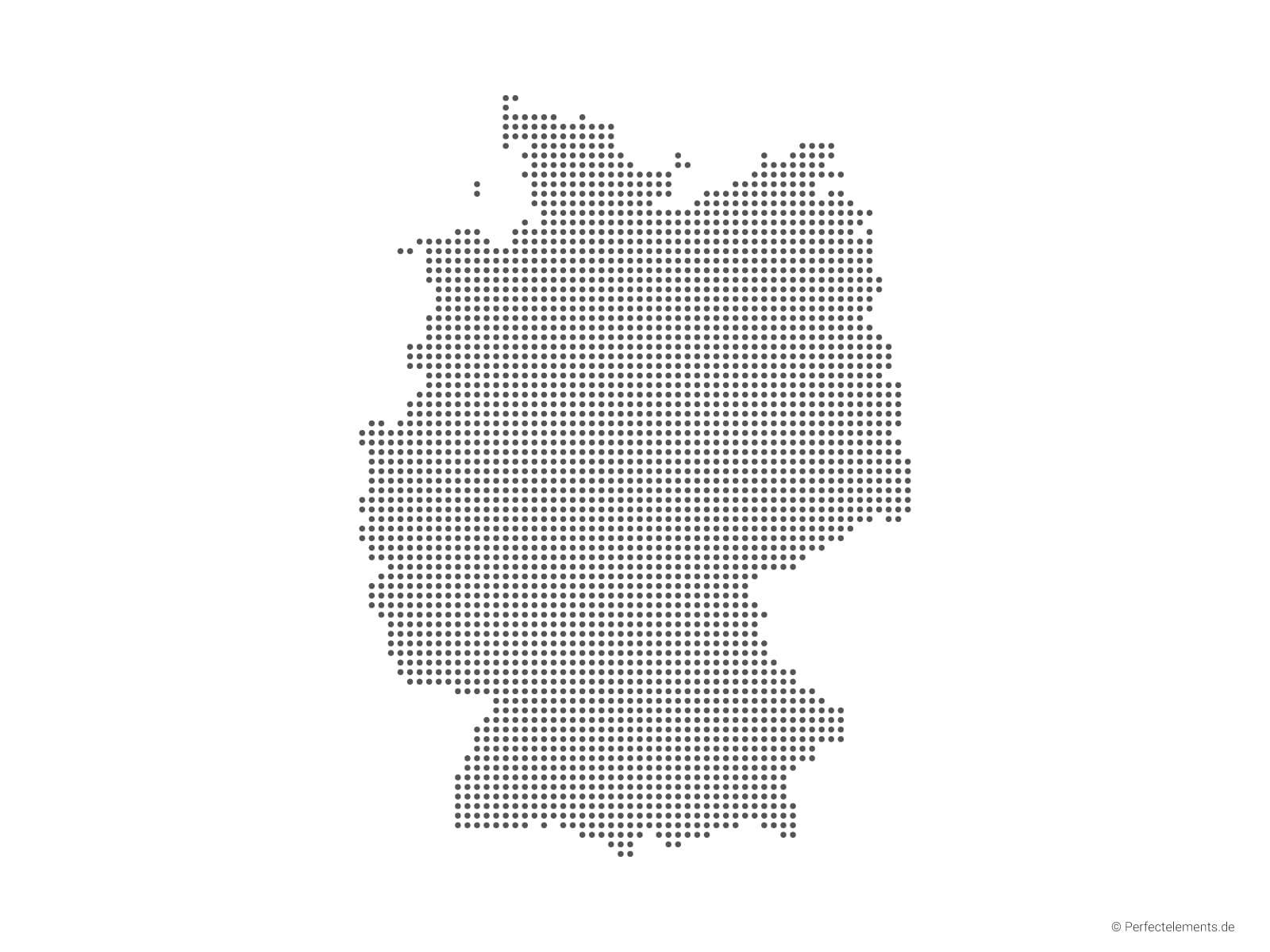 Vektor-Landkarte von Deutschland (Punkte rund)