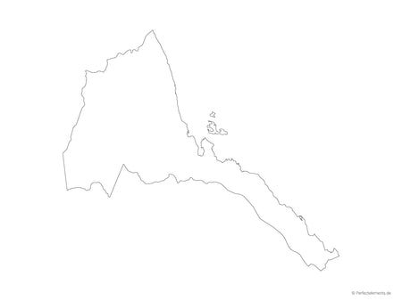 Vektor-Landkarte von Eritrea (Outline)