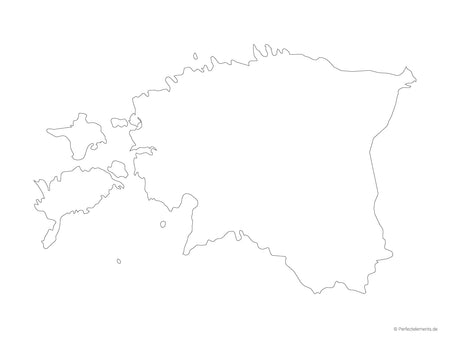 Vektor-Landkarte von Estland (Outline)