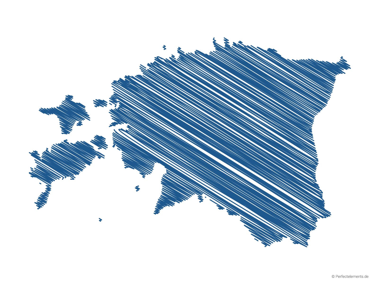 Vektor-Landkarte von Estland (Scribble)