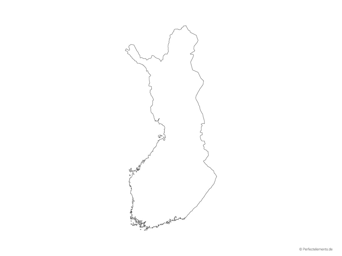 Vektor-Landkarte von Finnland (Outline)