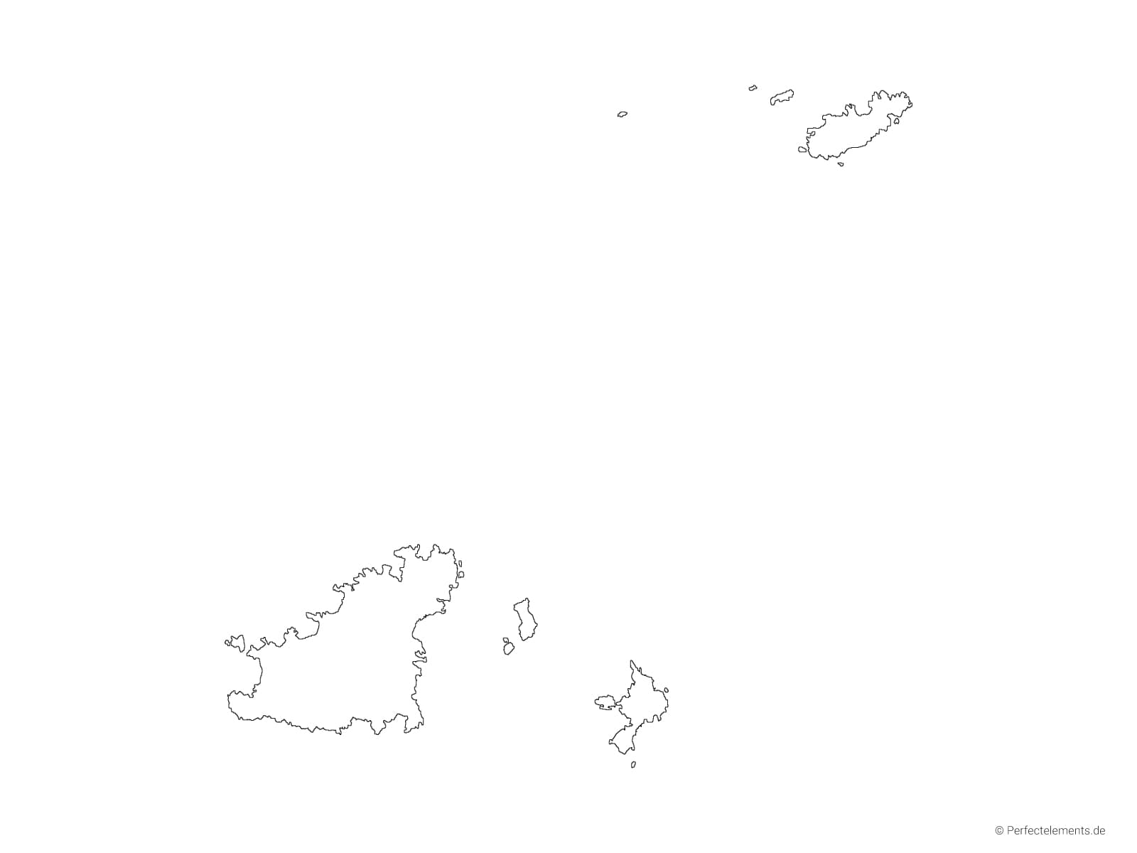 Vektor-Landkarte von Guernsey (Outline)