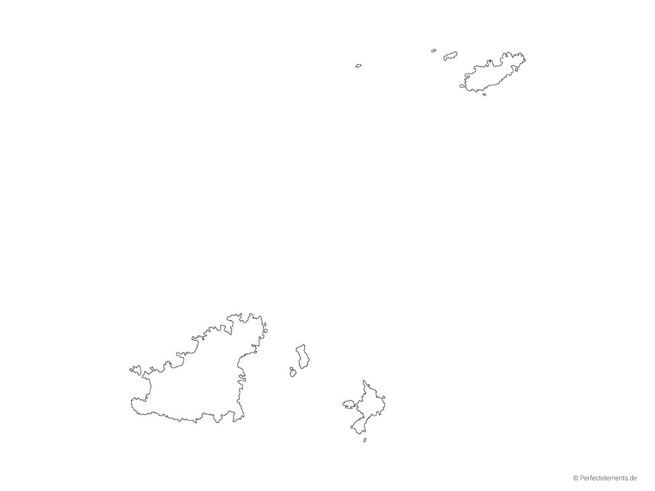 Vektor-Landkarte von Guernsey (Outline)