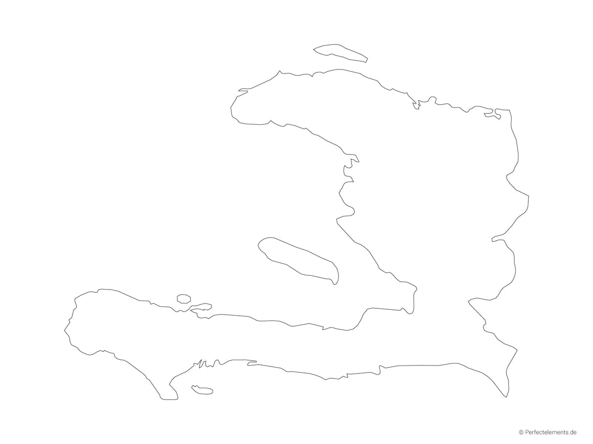 Vektor-Landkarte von Haiti (Outline)