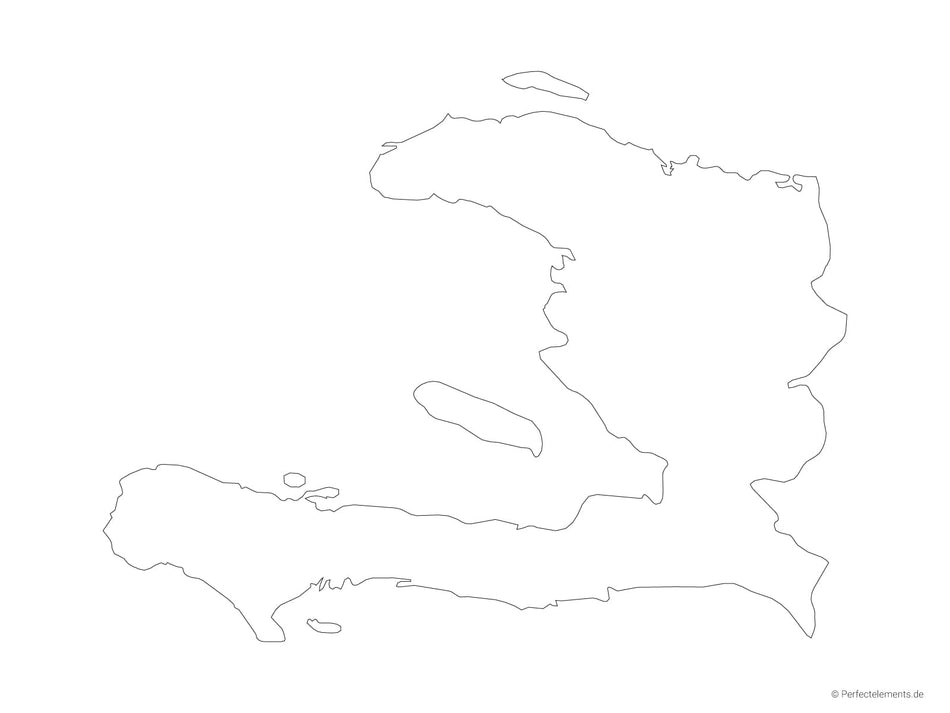 Vektor-Landkarte von Haiti (Outline)