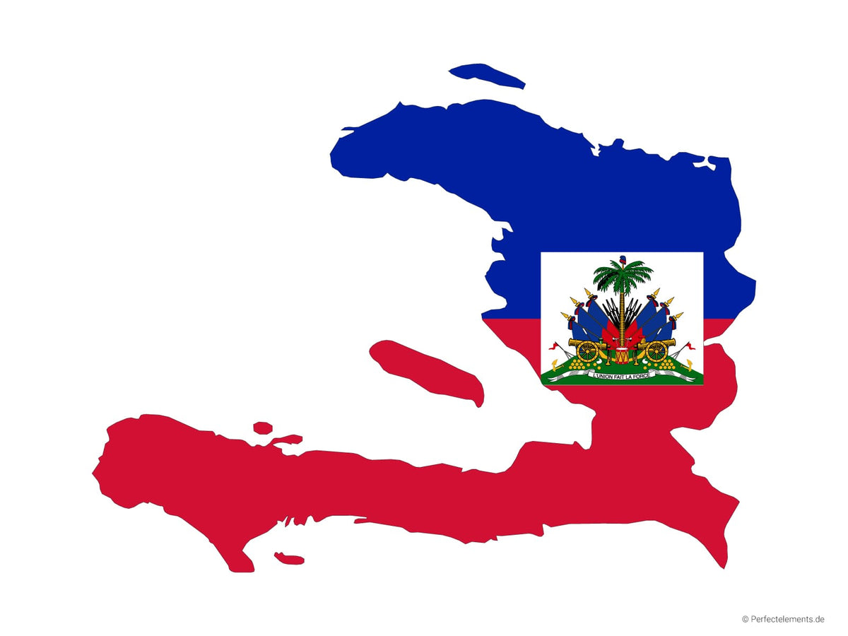 Vektor-Landkarte von Haiti (Flagge)