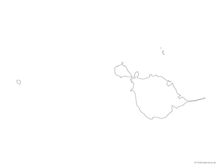 Vektor-Landkarte der Heard und McDonaldinseln (Outline)