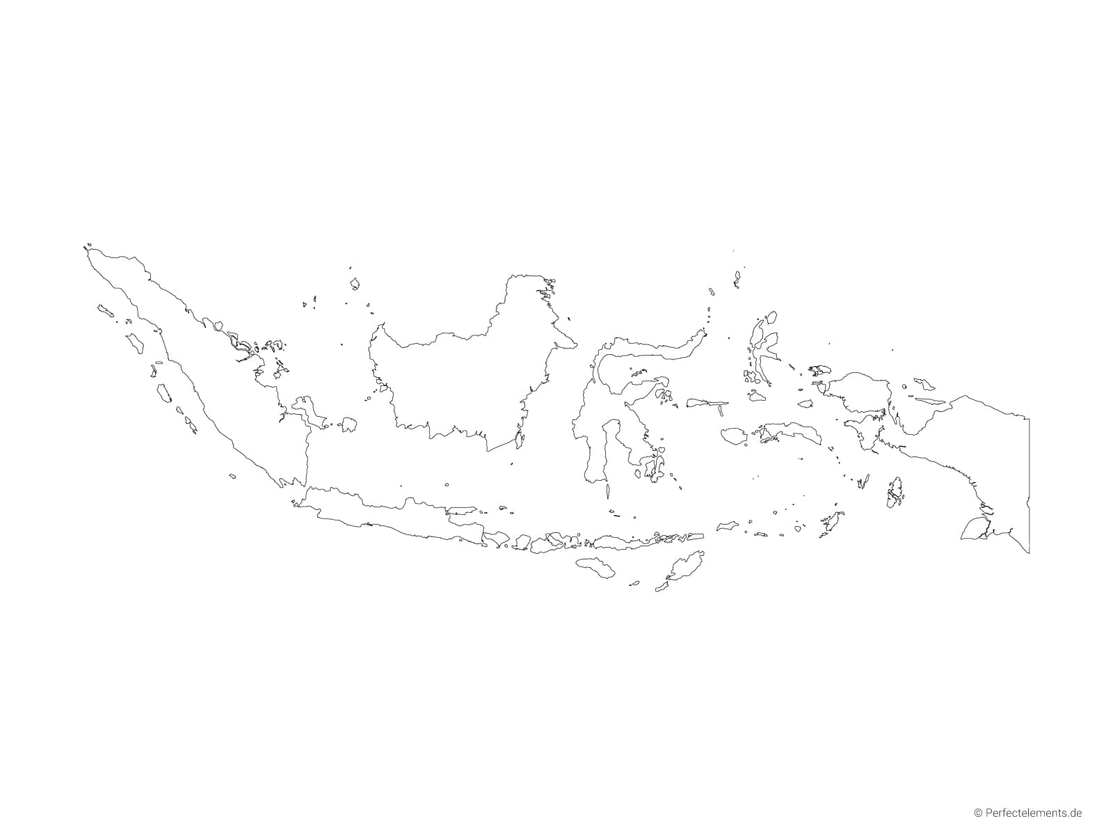 Vektor-Landkarte von Indonesien (Outline)