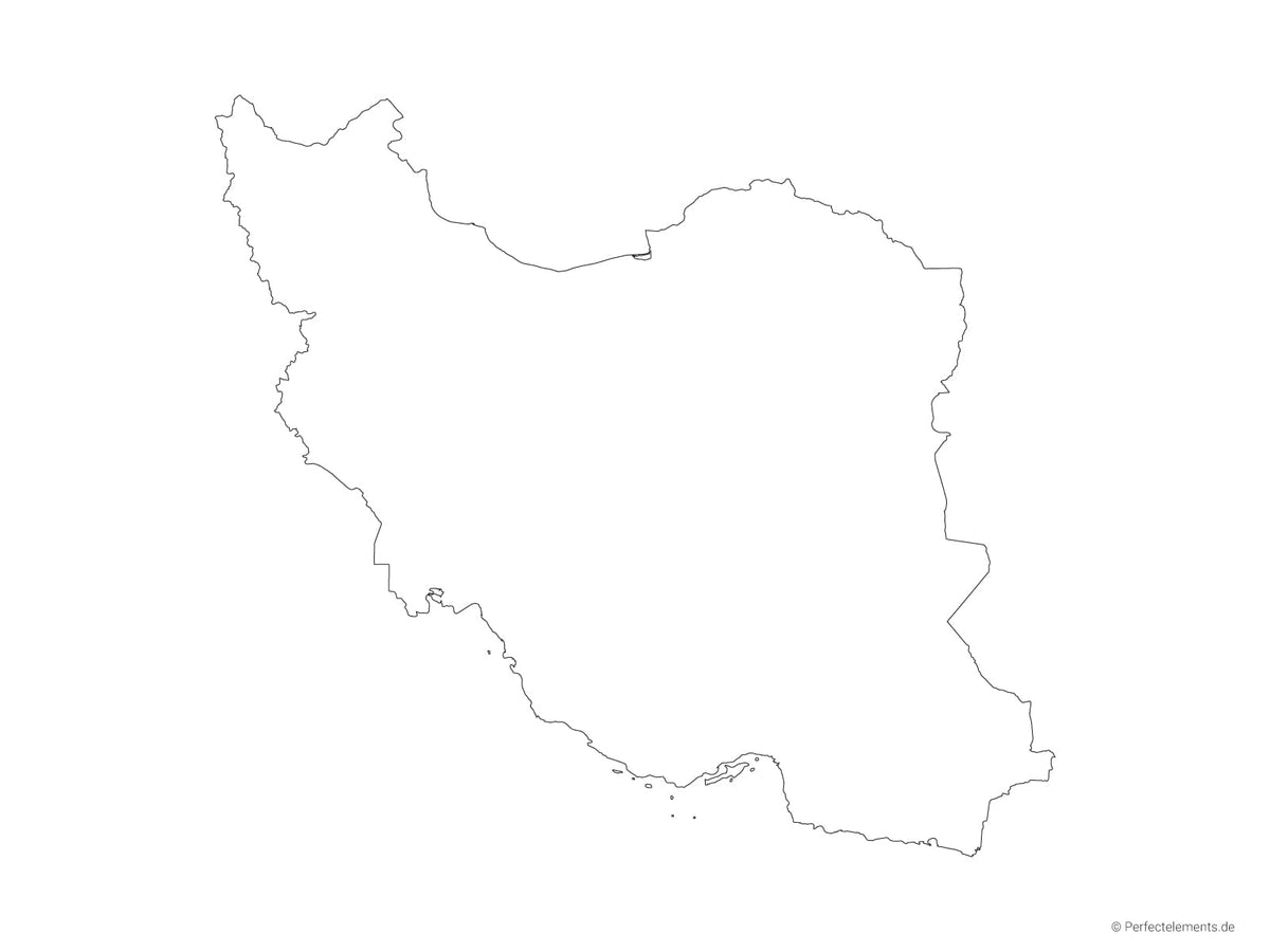 Vektor-Landkarte vom Iran (Outline)