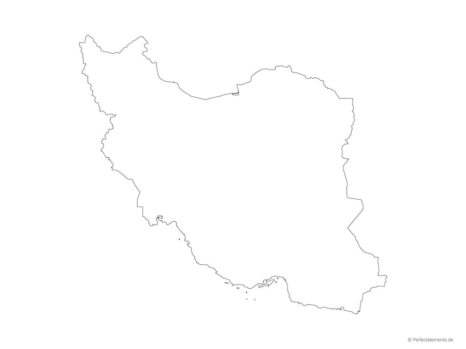 Vektor-Landkarte vom Iran (Outline)