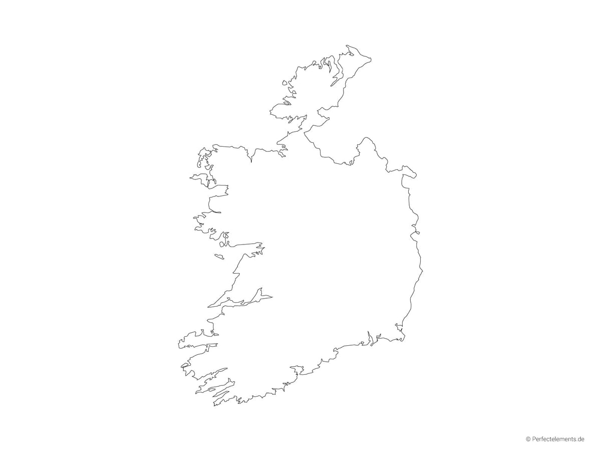 Vektor-Landkarte von Irland (Outline)