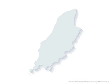 Vektor-Landkarte der Isle of Man (3D)