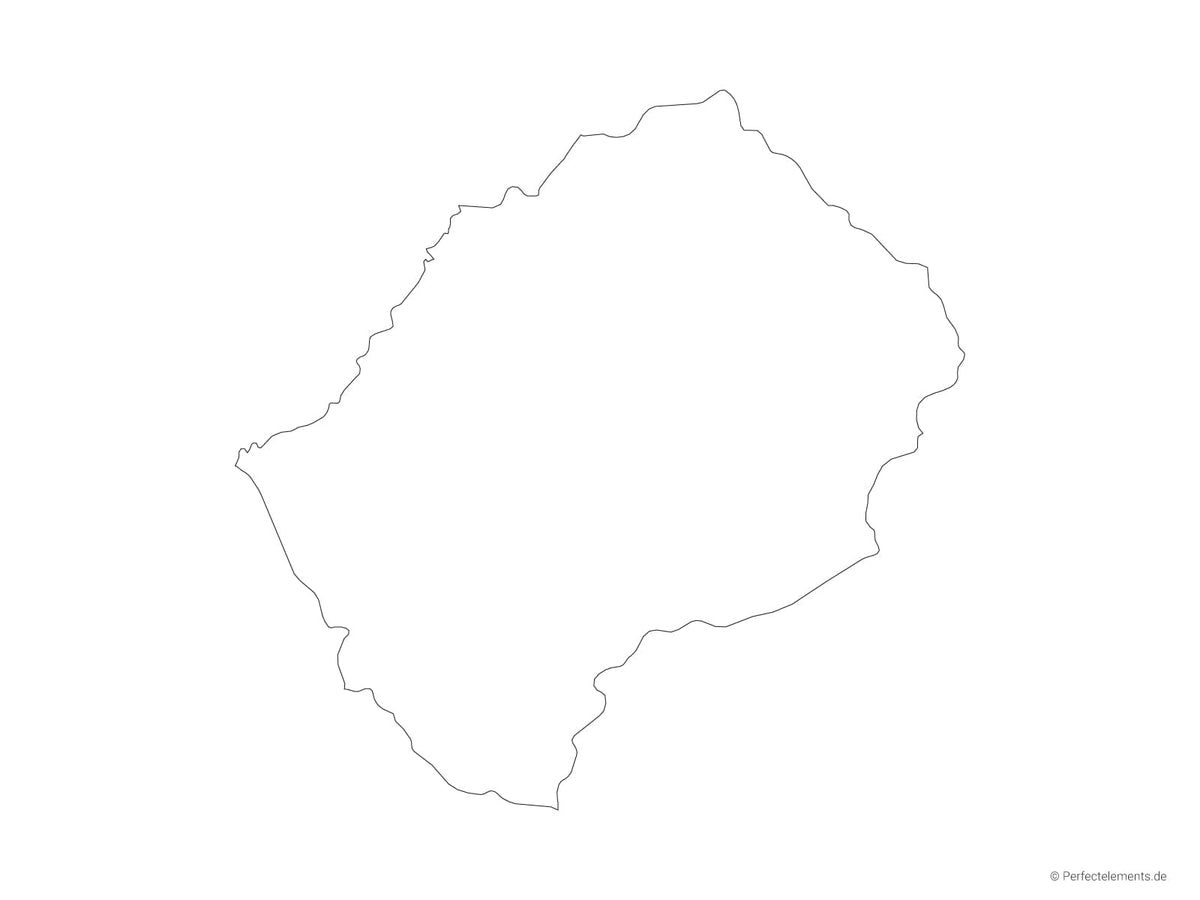 Vektor-Landkarte von Lesotho (Outline)