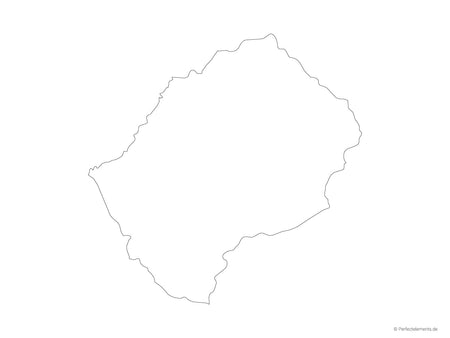 Vektor-Landkarte von Lesotho (Outline)