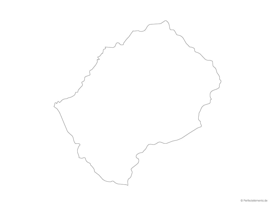 Vektor-Landkarte von Lesotho (Outline)