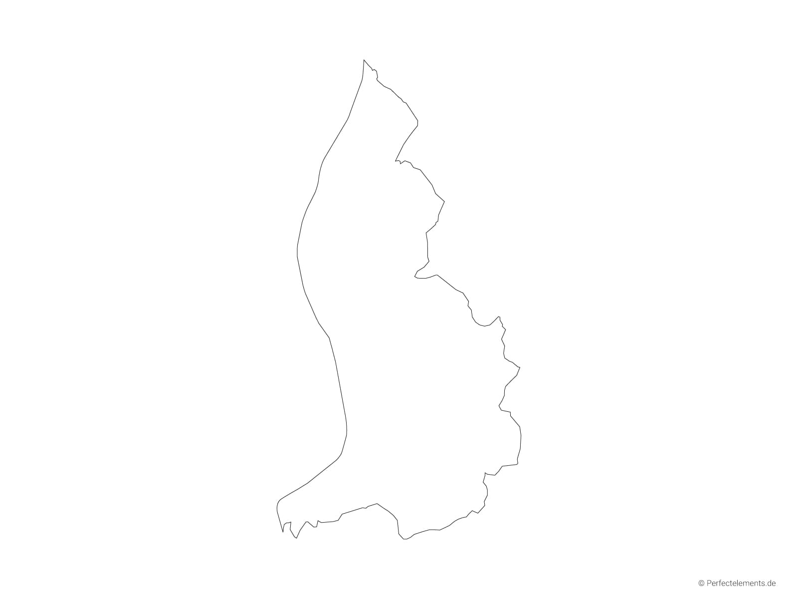 Vektor-Landkarte von Liechtenstein (Outline)