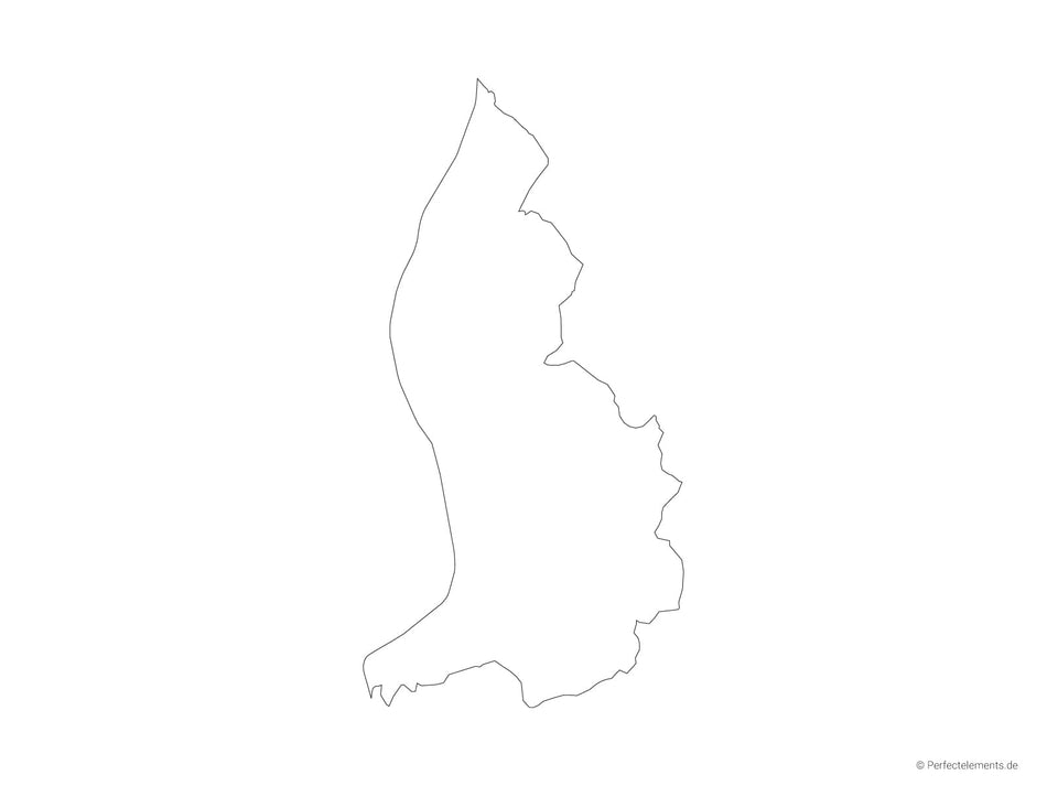 Vektor-Landkarte von Liechtenstein (Outline)