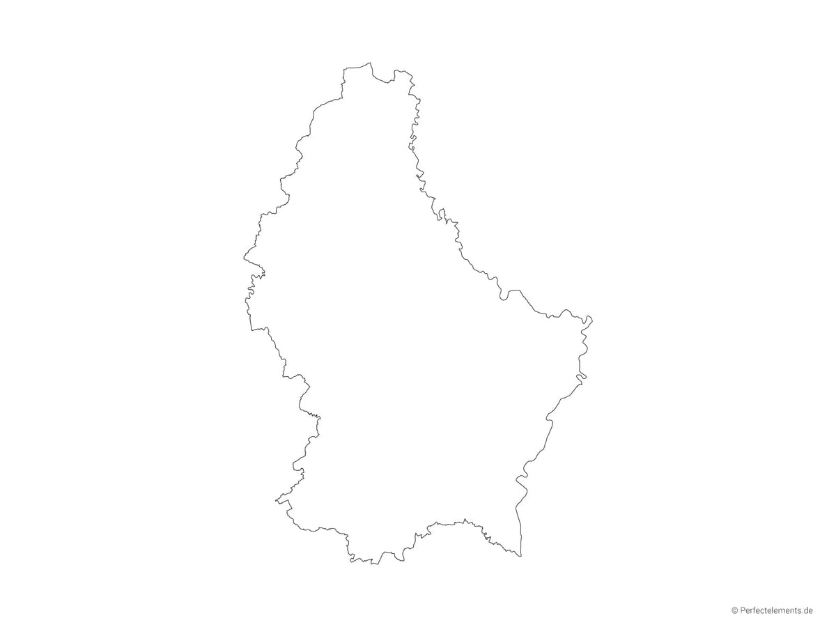 Vektor-Landkarte von Luxemburg (Outline)