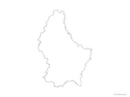 Vektor-Landkarte von Luxemburg (Outline)