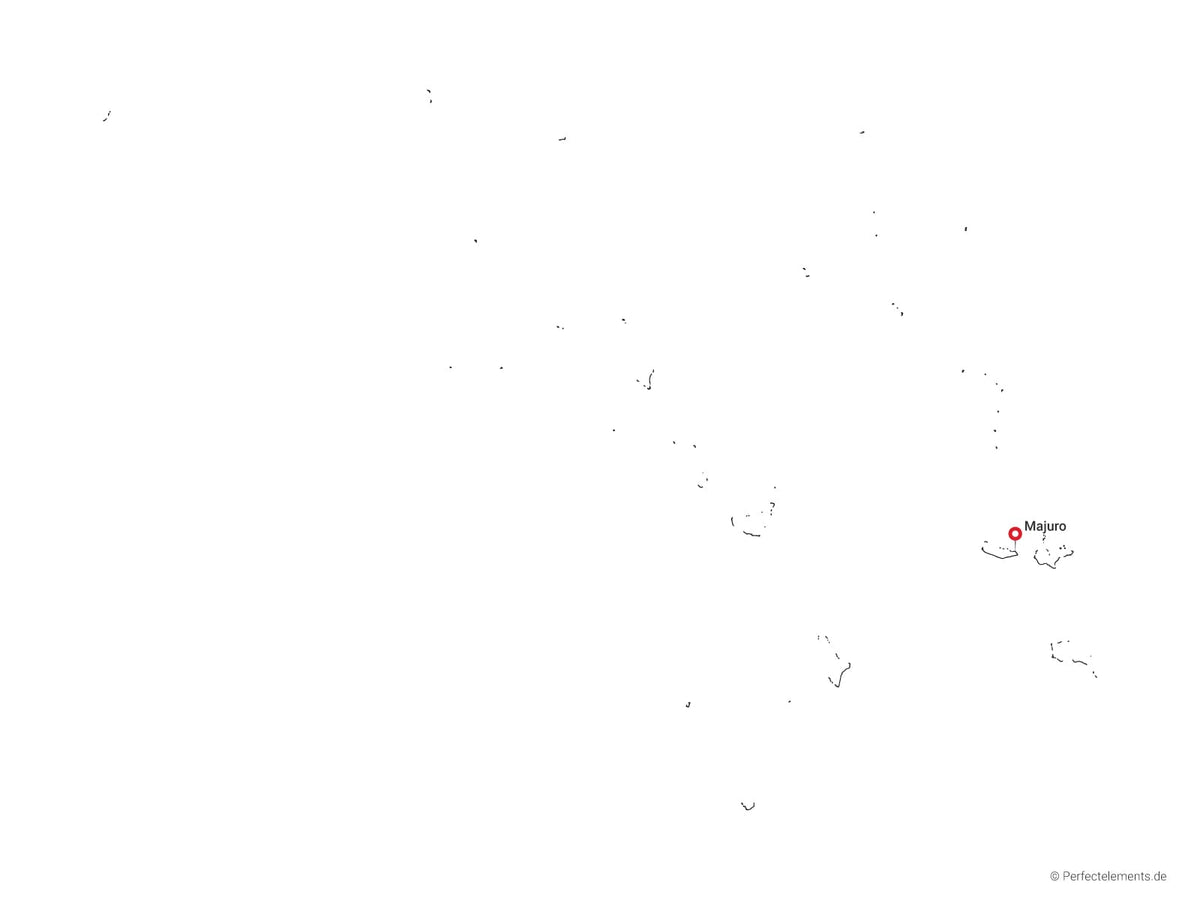 Vektor-Landkarte der Marshallinseln (Outline)