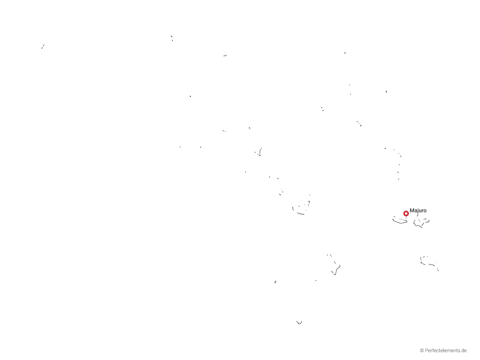 Vektor-Landkarte der Marshallinseln (Outline)