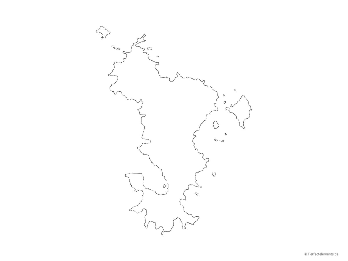 Vektor-Landkarte von Mayotte (Outline)