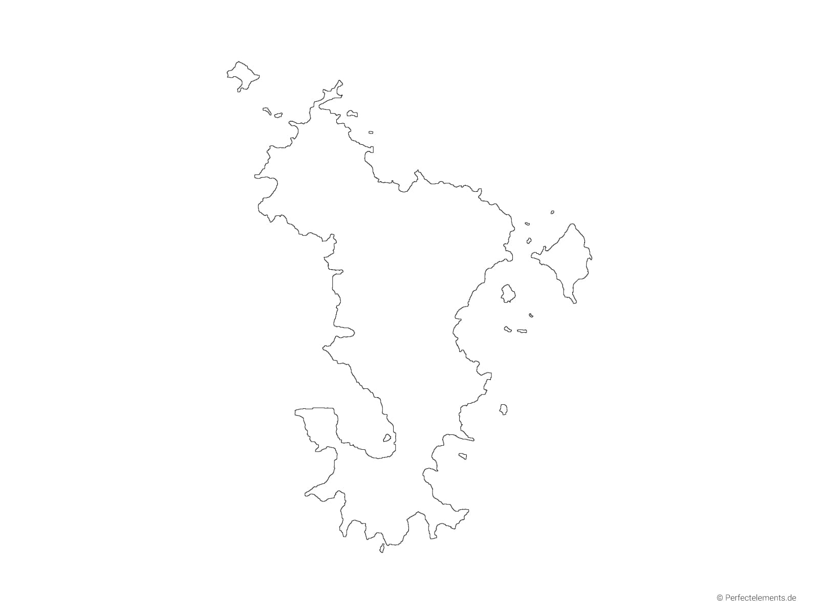 Vektor-Landkarte von Mayotte (Outline)