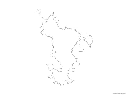 Vektor-Landkarte von Mayotte (Outline)