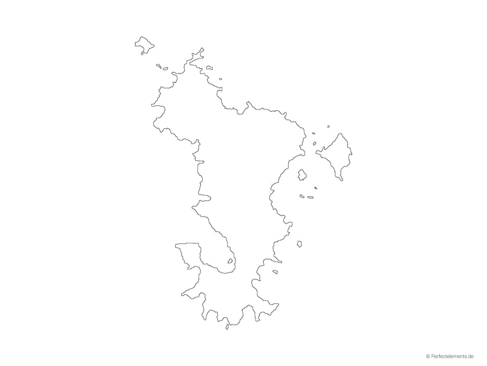 Vektor-Landkarte von Mayotte (Outline)