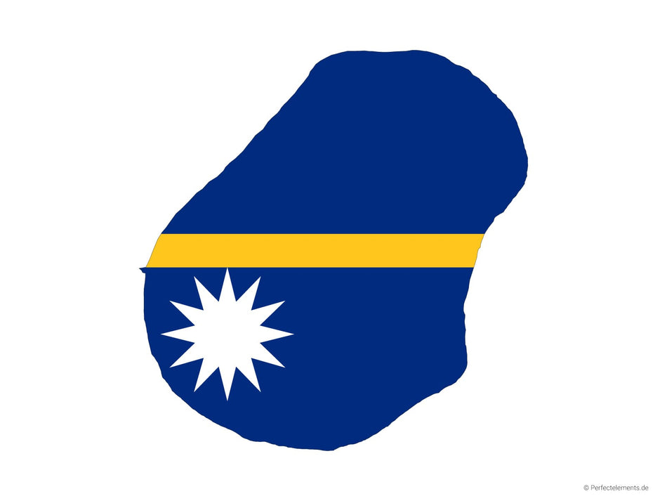 Vektor-Landkarte von Nauru (Flagge)