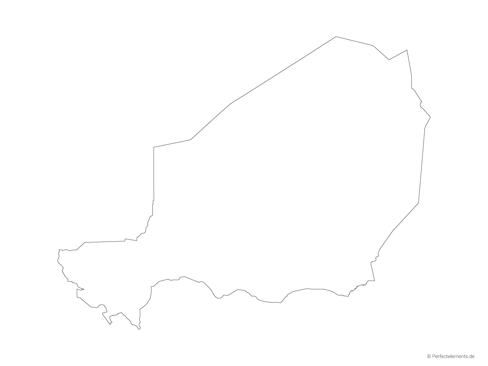 Vektor-Landkarte vom Niger (Outline)