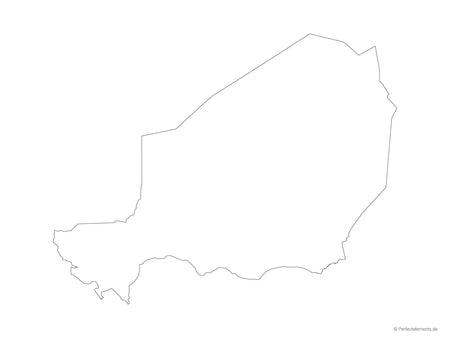 Vektor-Landkarte vom Niger (Outline)