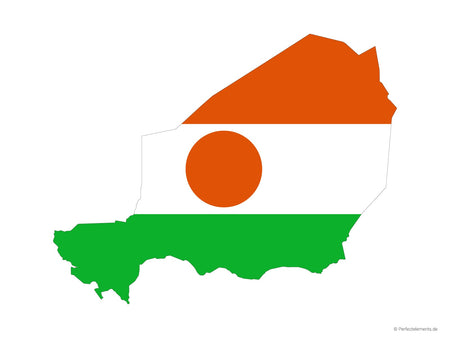 Vektor-Landkarte vom Niger (Flagge)